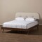 Baxton Studio Penelope Solid Walnut Wood Beige Upholstered Queen Size Platform Bed 131-7110 - alternate 2